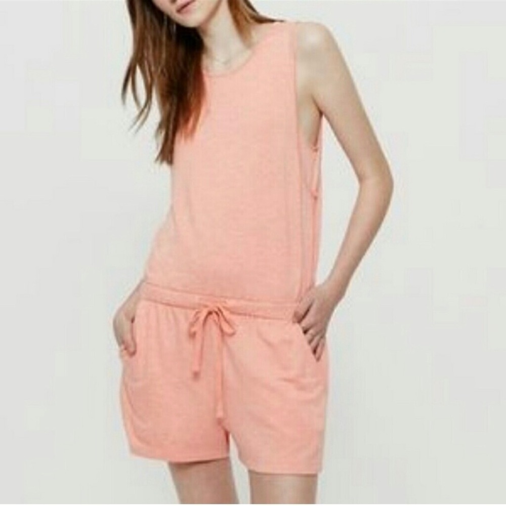 Lou & Grey Signaturesoft Short Romper​​ in Coral​​​ - Picture 3 of 7